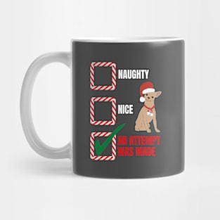 Naughty or Nice Christmas Chihuahua Dog Mug